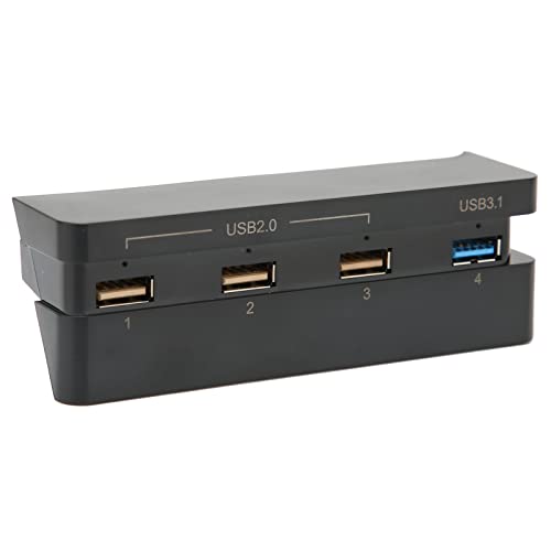 Bewinner 4 Port USB Hub Nur für PS4 Slim, USB 3.0 Hochgeschwindigkeits Erweiterungsladegerät, Controller Splitter Expander für PS4 Slim Edition Spielekonsole von Bewinner