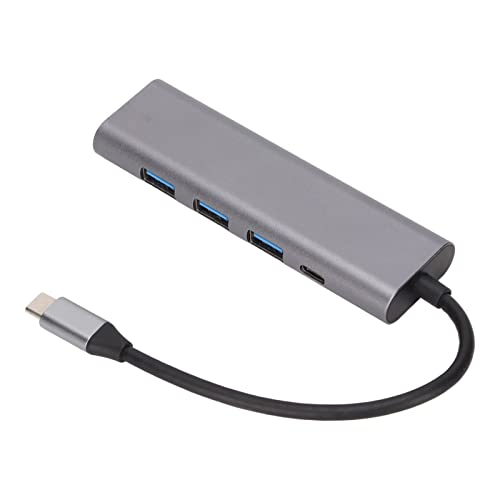 Bewinner 5 in 1 Typ C Hub, USB C USB3.0 RJ45 PD Schnellübertragungs Wärmeableitungs-Erweiterungsdock für Desktop-Laptop von Bewinner