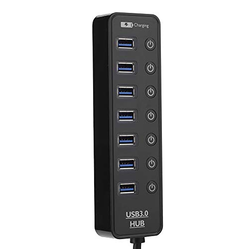 Bewinner 7-Port-Dockingstation, Multifunktions-Hub-Multiport-Adapter, USB 3.0-Hochgeschwindigkeits-Hub-Universal-Dockingstation, PC-USB-Daten-Hub für XP/Vista/7/8 von Bewinner