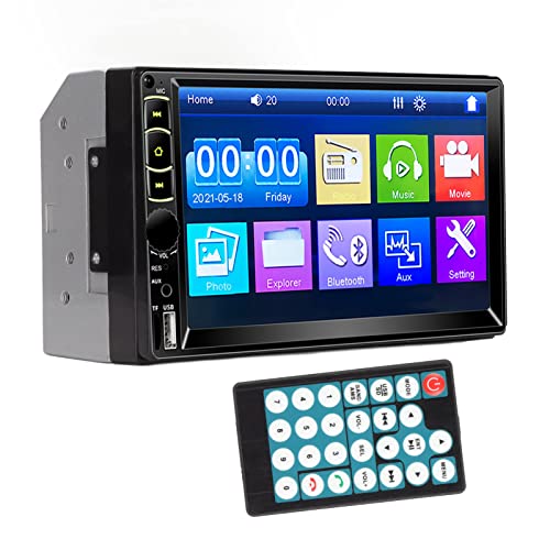 Bewinner 7 Zoll Doppel Din Autoradio, Bluetooth Autoradio MP5 Player mit Touchscreen, Freisprecheinrichtung, Rückfahrkamera, AM/FM von Bewinner