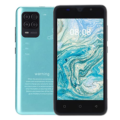 Bewinner 8 Pro Entsperrtes Smartphone, 5 Zoll Full HD-Bildschirm, 512 MB + 4 GB, Ultraflaches Entsperrtes Mobiltelefon für Android 4.4.2, 1500-mAh-Akku, Dual-SIM-Prepaid-Smartphone(Grün) von Bewinner