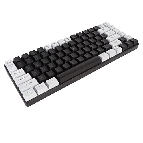 Bewinner 80% Mechanische Gaming-Tastatur, 84 Tasten, Hot-Swap-fähige Kabelgebundene Mechanische Tastatur, RGB-hintergrundbeleuchtete, Ultrakompakte Tastatur für Desktop, Computer, PC (Schwarz) von Bewinner