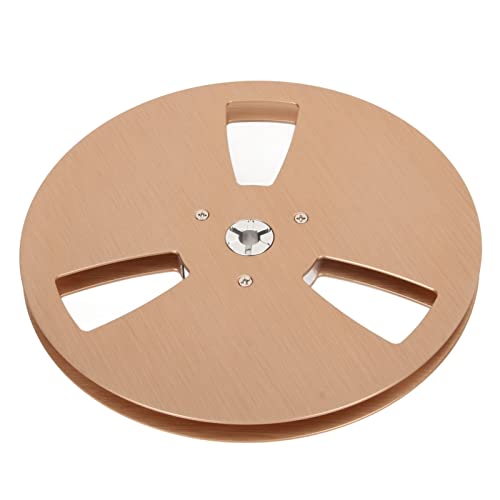 Bewinner Aufnahmebandspule, 1/4 7 Zoll Leere Bandspule, Universelle Offene Spule mit 3 Löchern aus Aluminiumlegierung für Reel-to-Reel-Kassettenspieler (Gold) von Bewinner