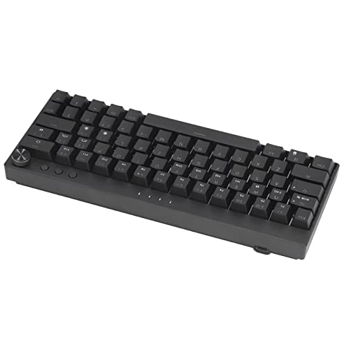 Bewinner BT Kabellose Mechanische Tastatur, 64 Tasten, RGB Hintergrundbeleuchtung, Mechanische Schlüsselschalter, Gaming Tastatur mit Knopf, 3 Modus Kabellos, BT, Typ C, Kabelgebundene von Bewinner