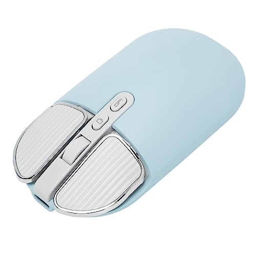 Bewinner Bluetooth-Funkmaus, 2400 DPI Leises Kabelloses Mikrofon, Bluetooth 5.1 2,4 G Kabellose Optische Maus, Tragbare Dual-Mode-Maus für Mädchen, Schule, Zuhause, Café, Arbeitsplatz, (Blau) von Bewinner