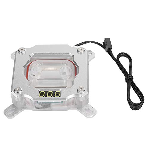 Bewinner Computer-Wasserkühlungsblock-Kit mit Aura-Synchronisation, CPU-Wasserblock mit Temperaturanzeige, Stützwasserbehälter/Lüfter UPR-2018 von Bewinner