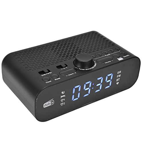 Bewinner Digitaler DAB UKW Radiowecker, Multifunktionaler LED Radiowecker, Einstellbare Helligkeit, Schlafzimmer UKW Radio, Kompakte Uhr für Schlafzimmer, Nachttisch, Schreibtisch von Bewinner