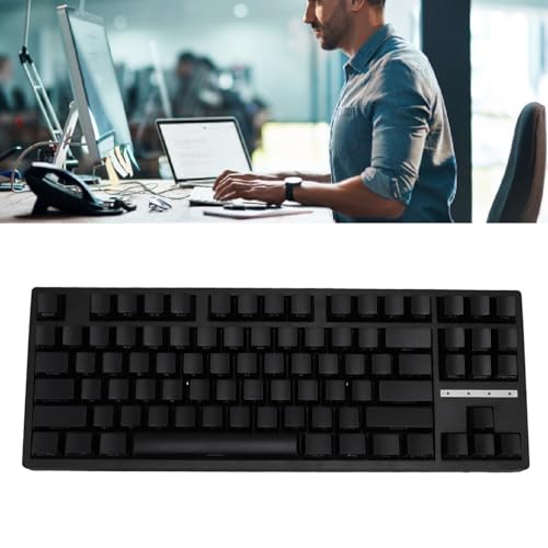 Bewinner Drahtlose Mechanische Gaming-Tastatur mit RGB-Hintergrundbeleuchtung, Blauer Schalter RGB 87 Tasten 2,4 G, 3.0 5.0 Typ C Verkabelt, Vollständiges Anti-Ghosting, Mechanische von Bewinner