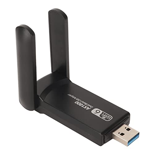 Bewinner Drahtloser USB-WiFi-Adapter, 1800Mbps Drahtloser Netzwerk-Adapter mit Dual-Band 3dBi Antenne, USB-WiFi 6 Adapter für Desktop-Laptop-Telefon von Bewinner