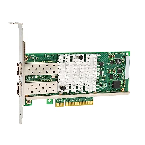 Bewinner Dual-Port-PCIe-Gigabit-Netzwerkkarte, 10-Gbit-PCIE-Netzwerkkarten-NIC, 1000-M-PCI-Express-Ethernet-Adapter mit 82599ES-Chip für Desktop-PC von Bewinner
