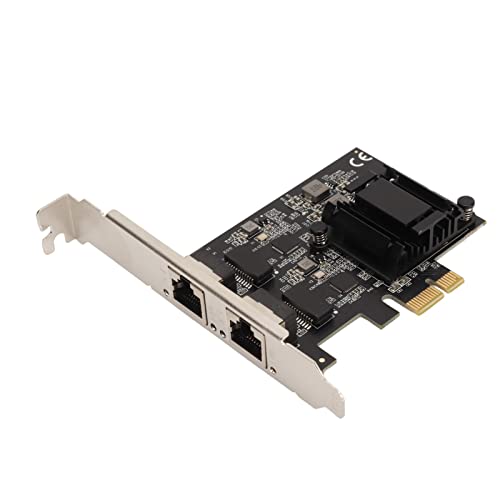 Bewinner Dual Port PCIe Gigabit Netzwerkkarte, RTL8125B 2500/1000/100Mbps PCI Express Gigabit Ethernet Karte RJ45 LAN Controller, 2.5GBase T PCIe Netzwerkadapter für Desktops PC Server von Bewinner