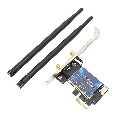 Bewinner Dualband-Wireless-Netzwerkkarte, PCIe 600Mbps High Speed ​​11AC 5dBi High Gain Antenne WiFi-Netzwerkadapterkarte für Desktop-PC von Bewinner