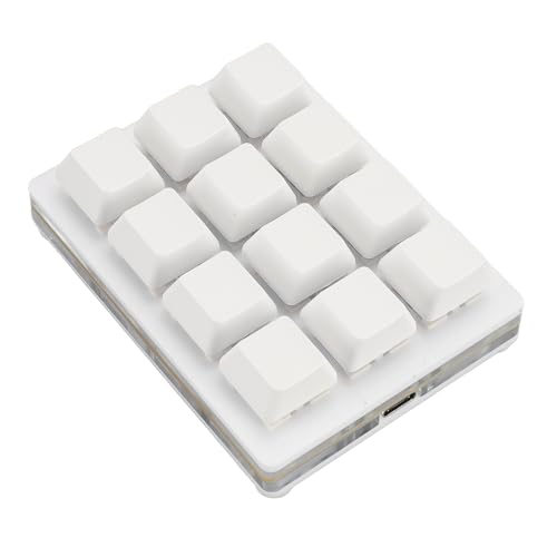Bewinner Einhändig Programmierbare Mechanische Tastatur, Mechanische RGB Gaming Tastatur mit 12 Tasten, Programmierbare Makrotastatur mit Rotem Schalter für Linux, für OS X, für Wins von Bewinner