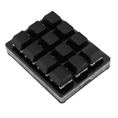 Bewinner Einhändig Programmierbare Mechanische Tastatur, Mechanische RGB Gaming Tastatur mit 12 Tasten, Programmierbare Makrotastatur mit Rotem Schalter für Linux, für OS X, für Wins von Bewinner