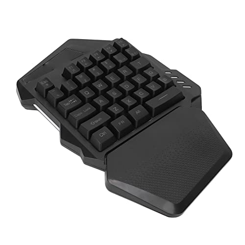 Bewinner Einhand-Gaming-Tastatur, Kabellose Mechanische RGB-Tastatur mit Handballenauflage, Tragbare -Gaming-Tastatur mit 35 Tasten, Ergonomischer Gamecontroller für PC-Gamer von Bewinner