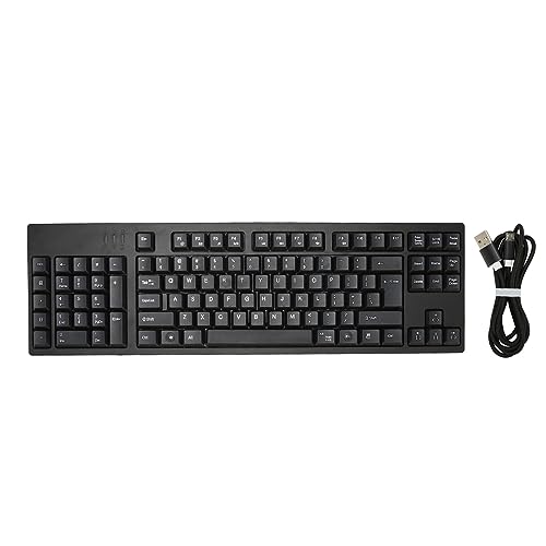 Bewinner Ergonomische Linkshänder-Tastatur für die Geschäftsbuchhaltung, 109 Tasten, Micro-USB, Ergonomisches Layout, Bürotastatur mit USB-Kabel von Bewinner