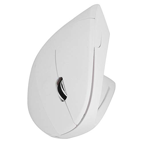 Bewinner Ergonomische vertikale Maus, 2,4 GHz 1600 DPI Wireless Gaming Mouse, 6 Tasten für Laptop, Desktop, PC Kompatibel für 98/2000/ME/XP/Vista/Win7/Win 10/MAC OS(Weiß) von Bewinner