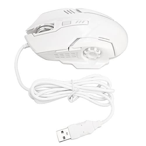 Bewinner F7 Kabelgebundene Gaming-Maus, RGB-Maus mit Hintergrundbeleuchtung, 4 DPI-Stufen, Ergonomisches Design, Breite Bodenplatte, 6 Maustasten, Plug-and-Play-Maus für PC, von Bewinner
