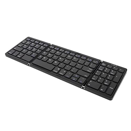 Bewinner Faltbare Bluetooth-Tastatur, Tragbare Kabellose Tastatur mit Dreifach Gefaltetem Design, Wiederaufladbare USB-Reisetastatur Im -Taschenformat für von Bewinner