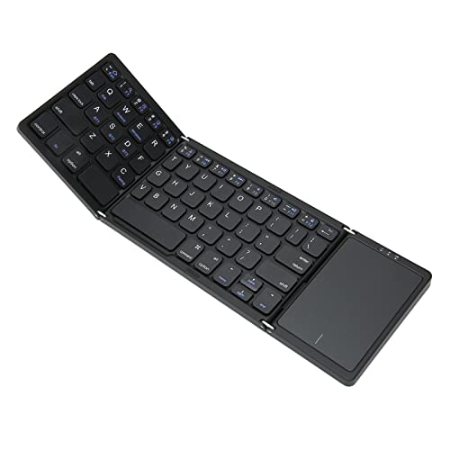 Bewinner Faltbare Bluetooth-Tastatur, Zusammenklappbare Tragbare Drahtlose Tastatur mit Touchpad, Wiederaufladbare USB-drahtlose BT-Tastatur für Android Windows Smartphone Tablet von Bewinner