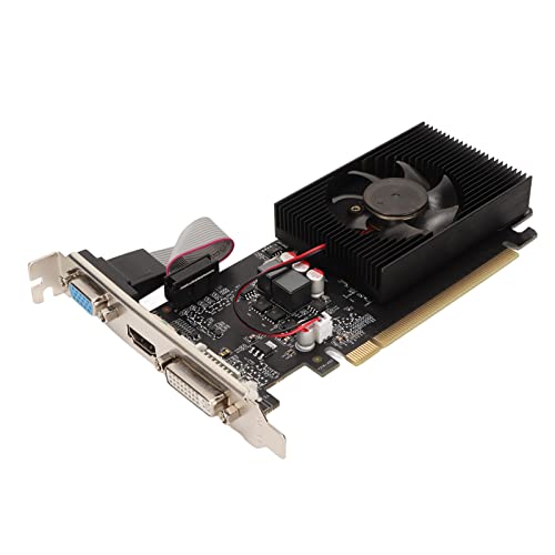 Bewinner GT216 1 GB 128 Bit DDR3 Grafikkarte für Bürocomputer, 625MHz GPU Leise Spielgrafikkarte Unterstützt VGA DVI HDMI, PC Videokarte von Bewinner