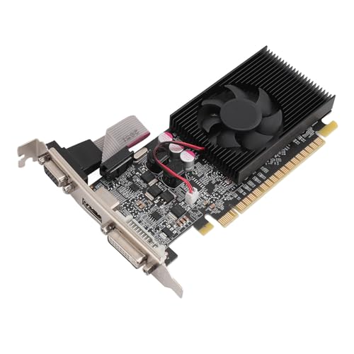 Bewinner GT710-Grafikkarte, 2 GB DDR3 64-Bit-Grafikkarte, Low-Profile-Computer-GPU, PCI Express 2.0 X16, HDMI-VGA-DVI-Ausgang, Desktop-Gaming-Grafikkarte für 10 11 7 8 von Bewinner