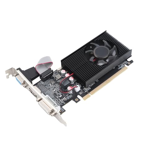 Bewinner GT710-Grafikkarte, 2 GB DDR3 64-Bit-Grafikkarte, Low-Profile-Computer-GPU, PCI Express 2.0 X16, HDMI-VGA-DVI-Ausgang, Desktop-Gaming-Grafikkarte für 10 11 7 8 von Bewinner