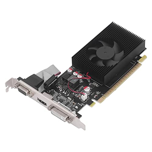 Bewinner GT730 Grafikkarte 2 GB, DDR3 128 Bit Grafikkarte mit HDMI, DVI, VGA, 667 MHz Core Computergrafikkarte für DirectX 11, Zwei Lüfter für den Desktop von Bewinner