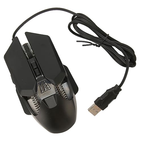 Bewinner Gaming-Maus, Kabelgebunden, USB, Optische Computermäuse mit RGB-Hintergrundbeleuchtung, 4 Einstellbare DPI Bis zu 7200, Ergonomische Gamer-Laptop-PC-Maus für Win und MAC von Bewinner