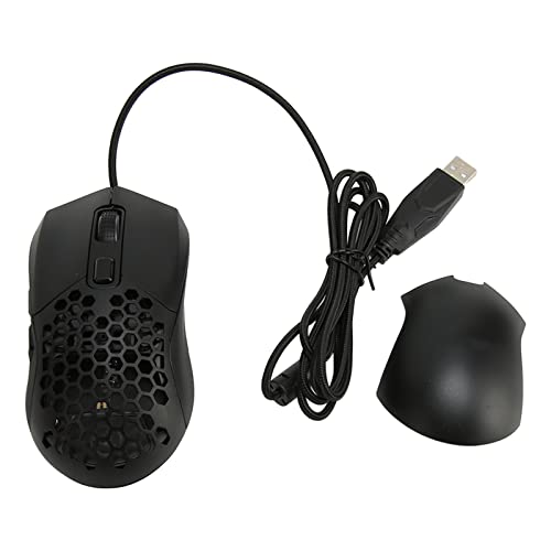 Bewinner Gaming-Maus,Kabelgebundene Gaming-Maus,RGB-Hintergrundbeleuchtung Gaming-Mäuse,6 Programmierbare Tasten 7200 DPI Maus,Tragbare Leichte Ergonomische Kabelgebundene Gaming-Maus für (Schwarz) von Bewinner