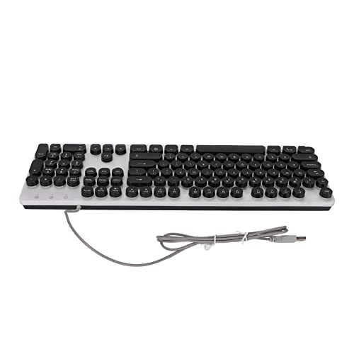 Bewinner H300 Mechanische Gaming-Tastatur, 104 Tasten, Kabelgebundene USB-Computertastatur, RGB-beleuchtete PC-Gaming-Tastatur für 7, 8, 10, 11 (Schwarz) von Bewinner