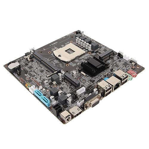 Bewinner HM65 DDR3 Motherboard, LGA 988 ITX Motherboard, 1000 Mbit/s LAN PGA CPU Gaming PC Motherboard für SNB IVB für I3 I5 I7, VGA LVDS SATA PCI Express Steckplatz von Bewinner