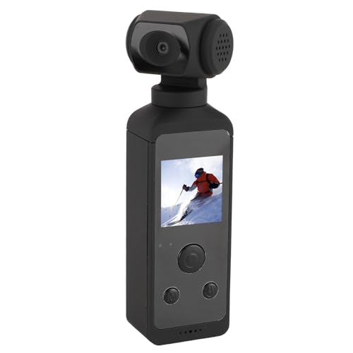 Bewinner Hand-Action-Kamera, 4K HD WiFi-fähiger Taschen-Camcorder, um 270° Drehbare Videokamera mit Wasserabweisendem Gehäuse für den Täglichen Gebrauch auf Reisen von Bewinner