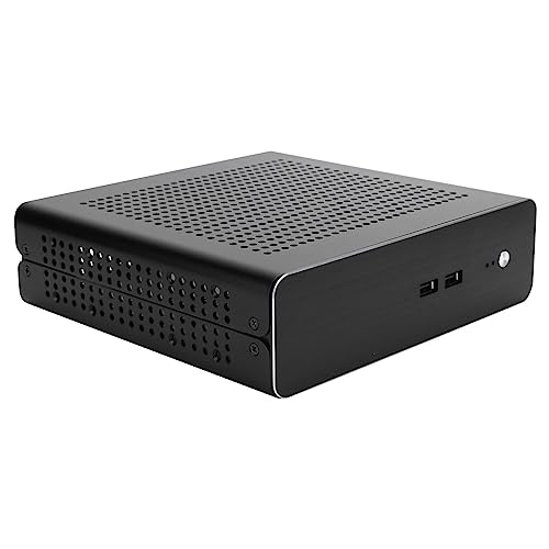 Bewinner ITX Gaming PC Gehäuse, G60S HTPC Gehäuse Vollaluminium DC ATX Netzteil Computergehäuse für ITX 170 X 170 Mm, Freie Platzierung (USB2.0) von Bewinner