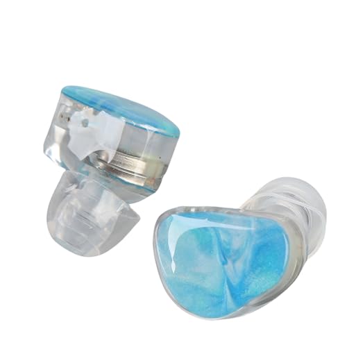 Bewinner In Ohrmonitor -Kopfhörern, 103 DB HiFi IEM -Kabelkopfhörer, 0,78 Mm 2 Pins -Steckern In Ohrmonitor -Kopfhörern für Sänger, Musiker, Schlagzeuger, Audiophile (hellblau) von Bewinner