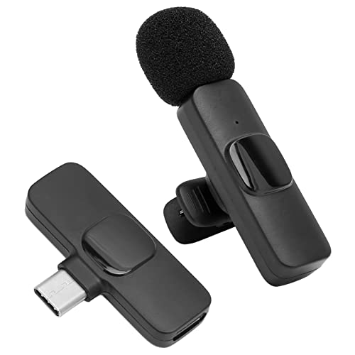 Bewinner K8+ Kabelloses Lavalier Mikrofon, Kabelloses Bluetooth Aufnahmemikrofon, USB C Lavalier Ansteckmikrofon mit Clip für Vlog, Konferenz, Interview, Live Stream von Bewinner