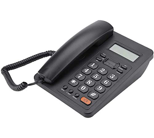 Bewinner Kabeebundenes Telefon,Anrufer ID Anzeige Festnetztelefon für Büros/Privathaushalte mit LCD Display/automatischer Identifikation des DTM/FSK Dualsystems von Bewinner