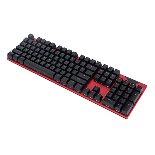 Bewinner Kabelgebundene Mechanische Gaming Tastatur für Desktop Computer, USB Gaming Tastaturen für Gaming PC, 104Keys Computertastaturen mit 20 Lichtmodi (Rot) von Bewinner