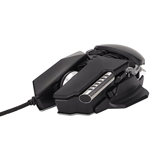 Bewinner Kabelgebundene Mechanische RGB-Gaming-Maus, 12800 DPI 6D Einziehbare Ergonomische Taste, Hochfrequente Störfestigkeit, Computer-Gaming-Maus von Bewinner