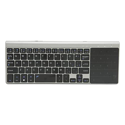 Bewinner Kabellose 2,4 G Tastatur mit Touchpad, Tragbare Ergonomische 2 in 1 Computertastatur für, Desktop, PC, Laptop von Bewinner