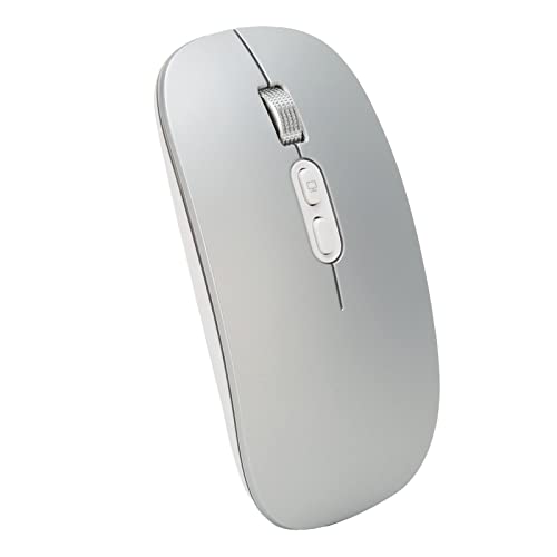 Bewinner Kabellose Bluetooth Maus, 2,4 G Kabellose Maus mit USB Empfänger, 1600 DPI Ergonomische Optische Maus, Wiederaufladbare LED Dual Mode Maus für Laptop, Desktop, Tablet von Bewinner