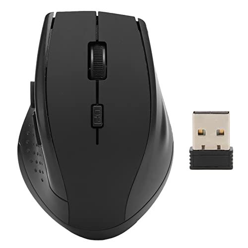 Bewinner Kabellose Computermaus für Laptop, 2,4 G Tragbare Kabellose Plug-and-Play-Maus mit 6 Tasten, Ergonomische Griffe, 1600 DPI, 6 Monate Akkulaufzeit, Optische Tracking-Maus für PC, Computer von Bewinner