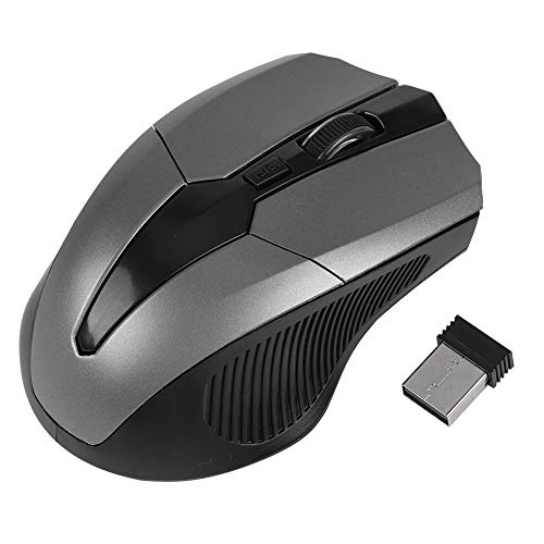 Bewinner Kabellose Maus 2,4 G USB Schnurlose Maus Optisch für PC Laptop Computer mit Intelligentem -Empfänger (Grau) von Bewinner
