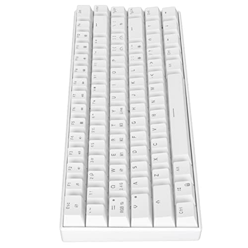 Bewinner Kabellose Mechanische Gaming Tastatur mit 82 Tasten, 3 Modi Computertastatur mit RGB Hintergrundbeleuchtung, Kabellose 2,4 G/BT/Typ C Tastatur mit Kabel für Win (Linearer von Bewinner