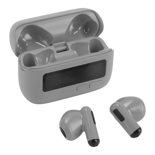 Bewinner Kabellose Ohrhörer, Bluetooth 5.2-Kopfhörer, ENC-Bluetooth-Ohrhörer mit Geräuschunterdrückung und Integriertem Mikrofon, LED-Display-Ladehülle, Fitness-Ohrhörer für Sport, (Gray) von Bewinner