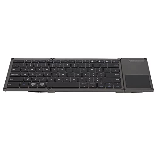 Bewinner Kabellose Tastatur, BT 5.1 Tastatur mit Touchpad, 78 Tasten Multi Device Foldable Keyboard für für OS X für von Bewinner