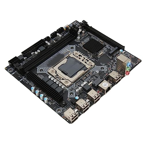 Bewinner LGA1356 M ATX Motherboard, Dual Channel DDR3 Gaming Motherboard, 32GBPs M.2 NVME 10 USB2.0 PCIE 16X Desktop Motherboard für Computer PC von Bewinner