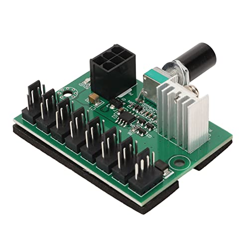 Bewinner Lüfter Splitter Controller Hub, DC 12V 6Pin PWM 8 Kanal Computer Lüfter Hub Unterstützt 2510 2P 3P 4P Lüfteranschlüsse von Bewinner