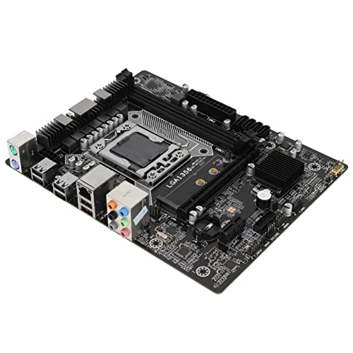 Bewinner M ATX Mining Motherboard, DDR3 USB2.0 Desktop Computer Mainboard LGA1356 Prozessor, SATA2.0 M.2NVME PCIE16X mit PS/2 Maus, PS/2 Tastaturunterstützung E5 LGA1356 Prozessor von Bewinner