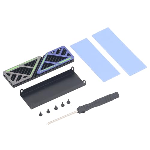 Bewinner M.2 2280 SSD-Kühlkörper, Robuster, Langlebiger, Leichter, Tragbarer, Hochpräziser, Stabiler M.2 2280 SSD-Kühler aus Aluminiumlegierung für Computer von Bewinner